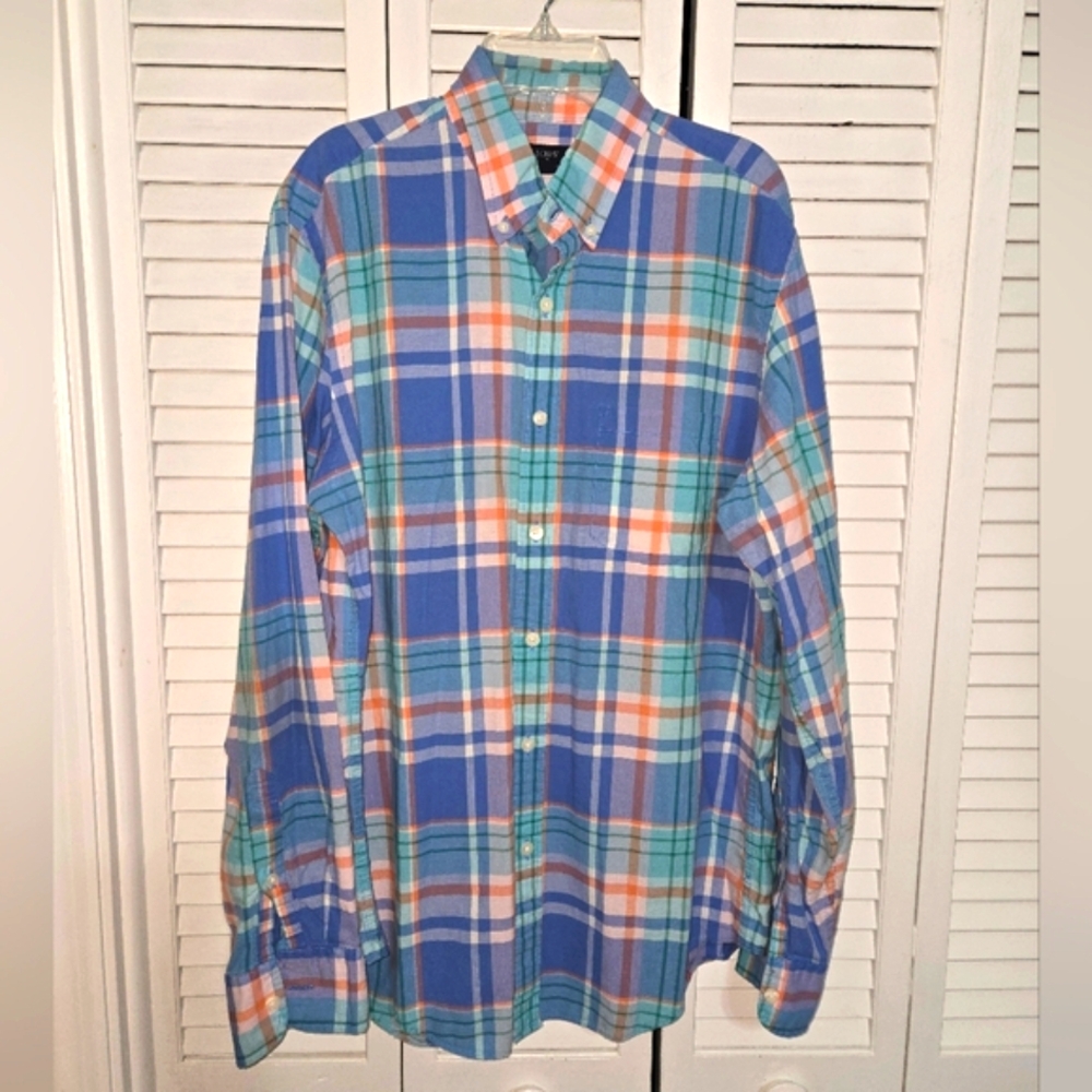 J.Crew Men's M Summer Plaid Shirt